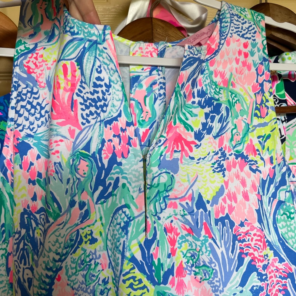 🦄EUC!! Lilly Pulitzer dress in Mermaids cove - Picture 2 of 5